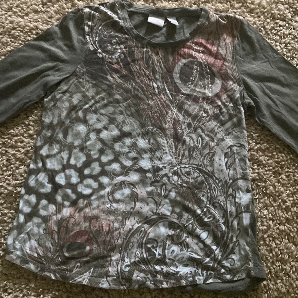 Thrifted bedazzled shirt